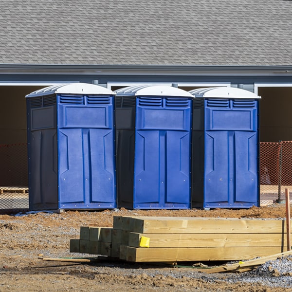 how often are the portable toilets cleaned and serviced during a rental period in Geneva Nebraska